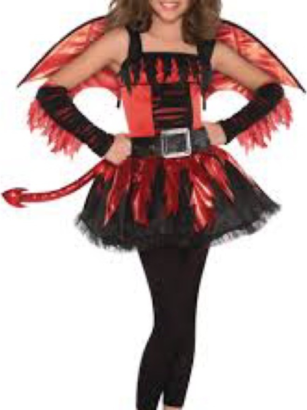 Amscam Kids Red and Black DareDevil Costume with Wings